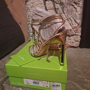 Sam Edelman Lylah Gold Metallic Sandals size 9